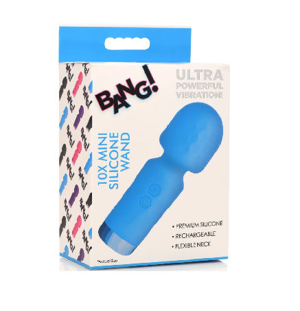 Bang! 10 X Mini Silicone Wand Blue - Just for you desires