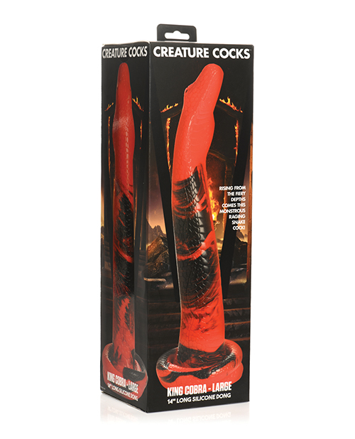 Creature Cocks King Cobra Large 14"" Long Silicone Dong - Just for you desires