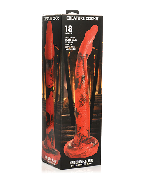 Creature Cocks King Cobra X Large 18"" Long Silicone Dong - Just for you desires