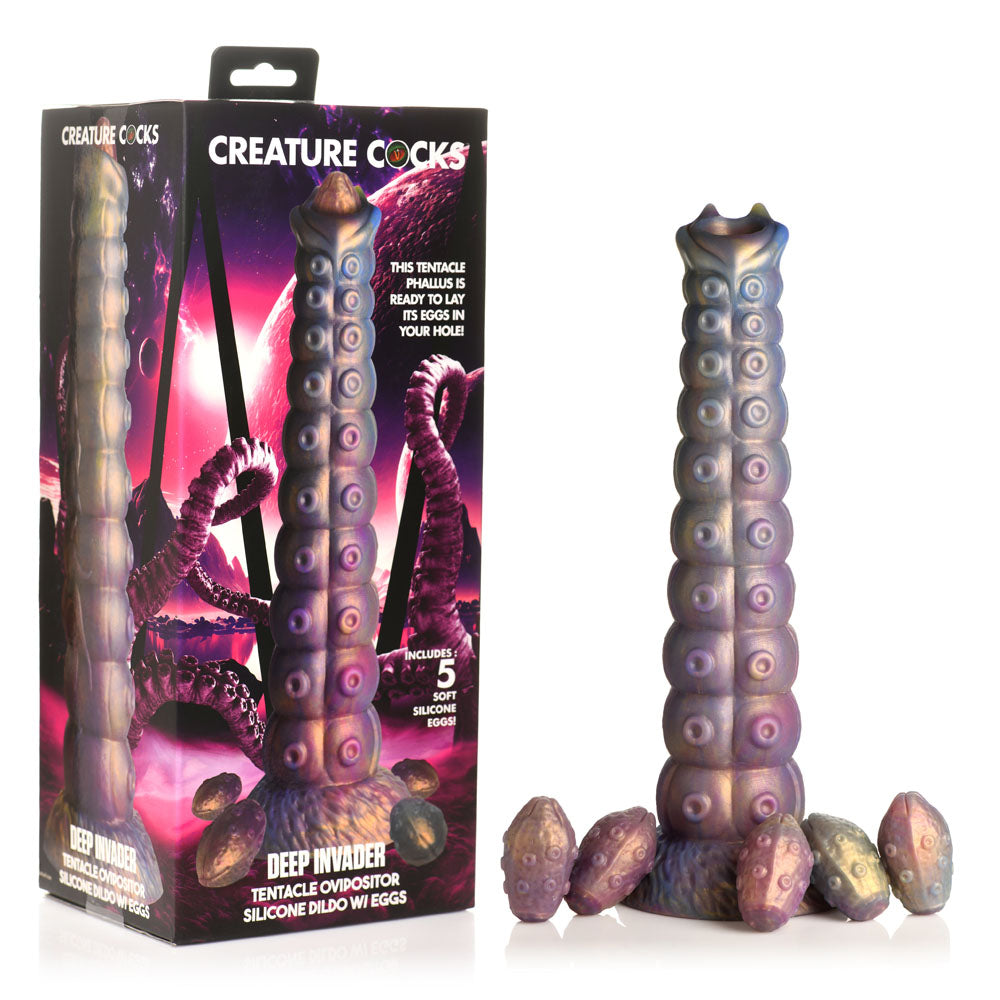 Creature Cocks Deep Invader - Multi-Coloured 22.9 cm Ovipositor Fantasy Dildo - Just for you desires