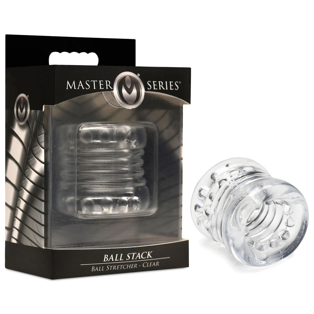 Master Series Ball Stack Ball Stretcher - Clear - Clear Ball Stretcher - Just for you desires