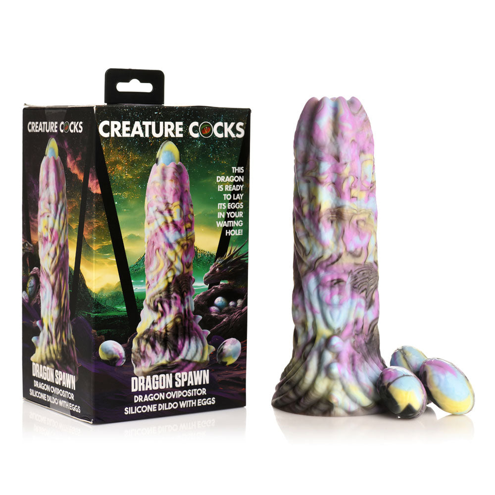 Creature Cocks Dragon Spawn - Multi-Coloured 18.5 cm Ovipositor Fantasy Dildo - Just for you desires