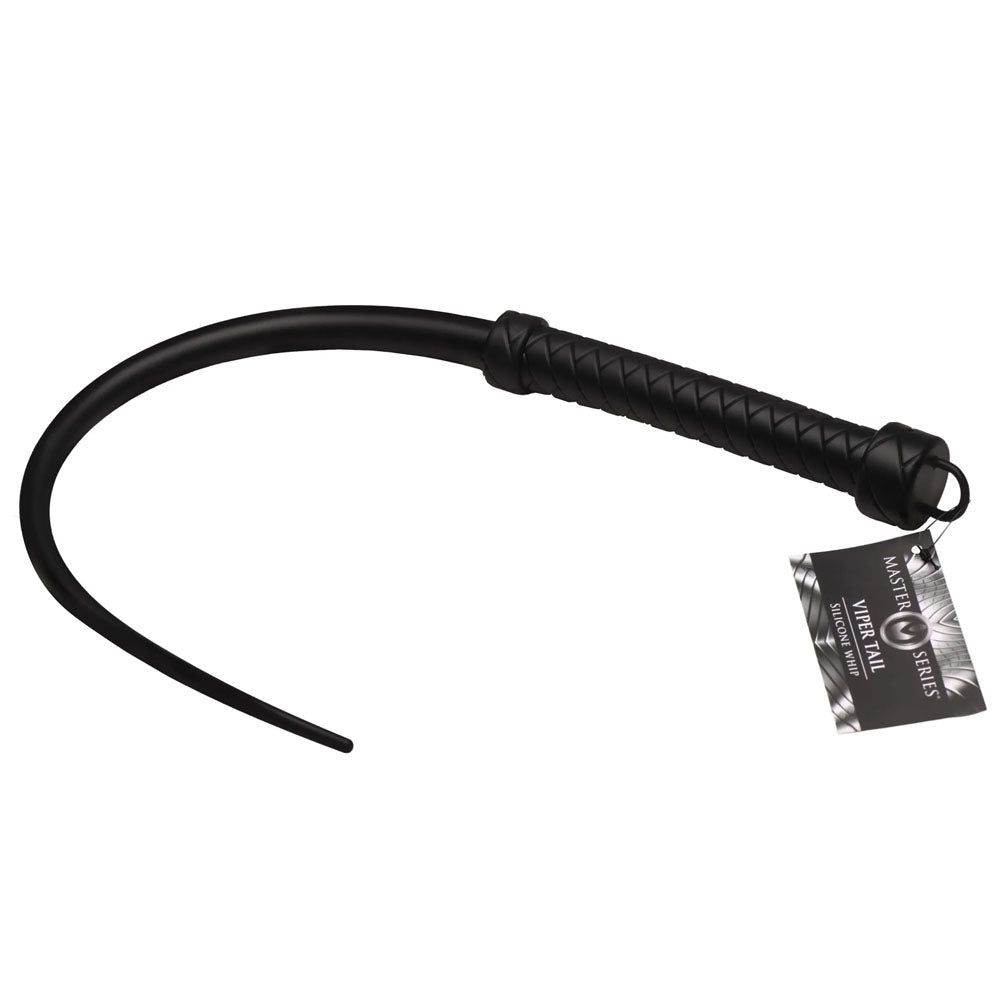 Master Series Viper Tail - Black - Black Silicone Whip - Just for you desires