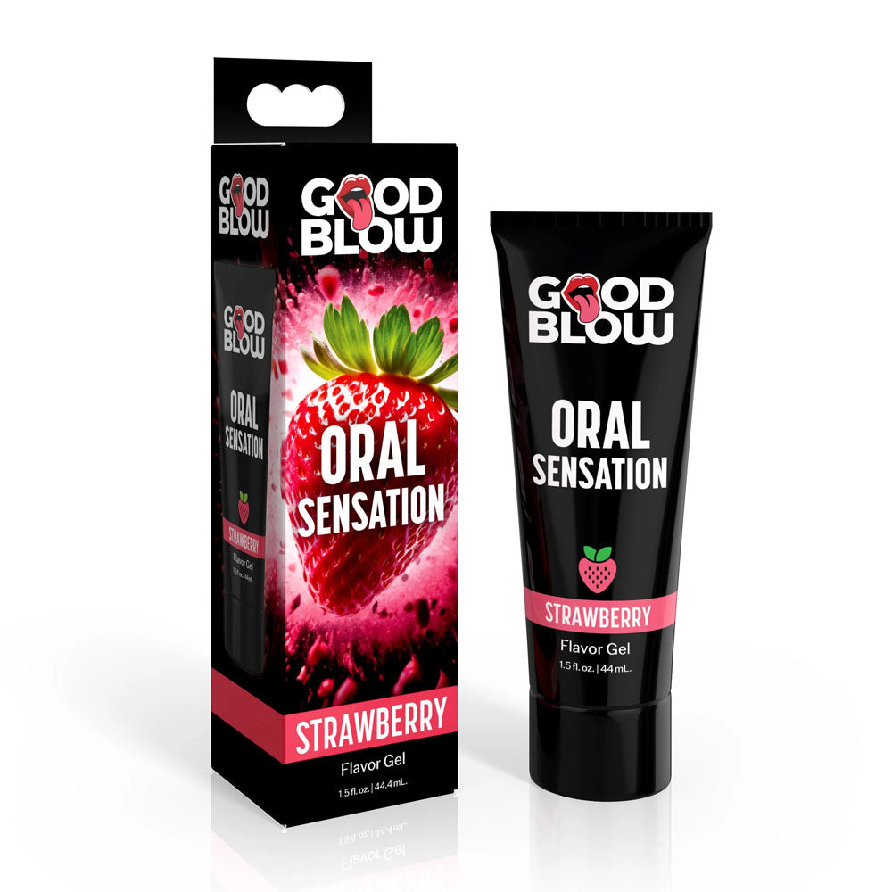 Good Blow Oral Sensation Gel - Strawberry - Strawberry Flavoured Oral Sex Gel - 44 ml Tube