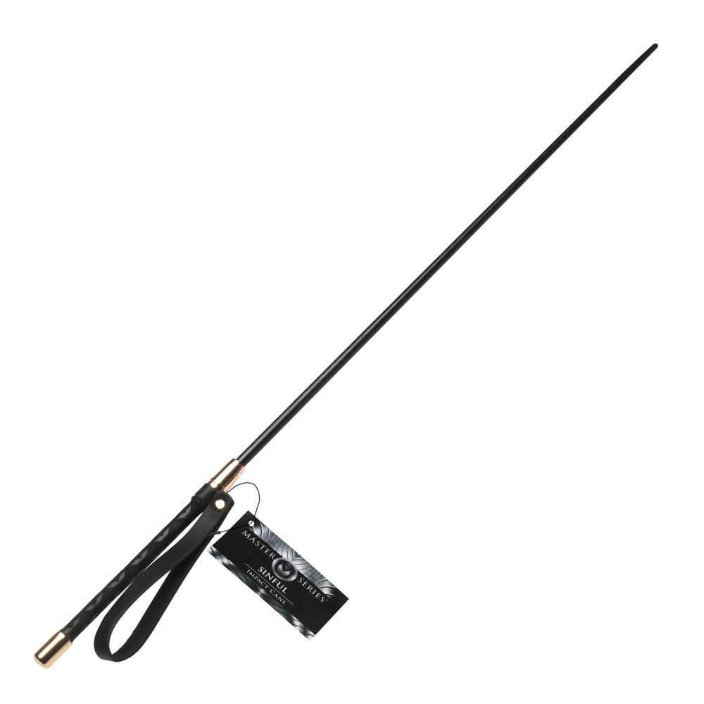Master Series Sinful Impact Cane - Black Plastic Cane Whip - Just for you desires