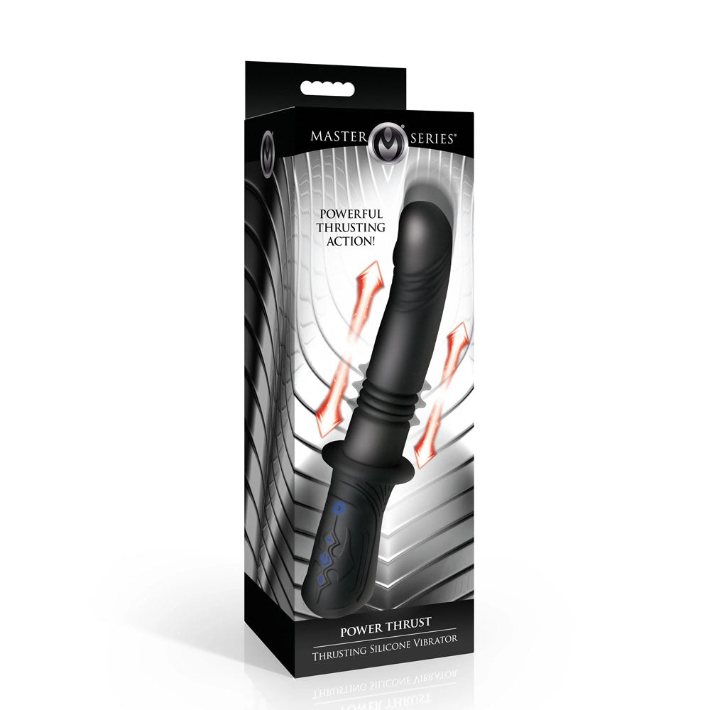 Master Series Power Thrust - Black 26.4 cm USB Rechargeable Thrusting Vibrator - Just for you desires