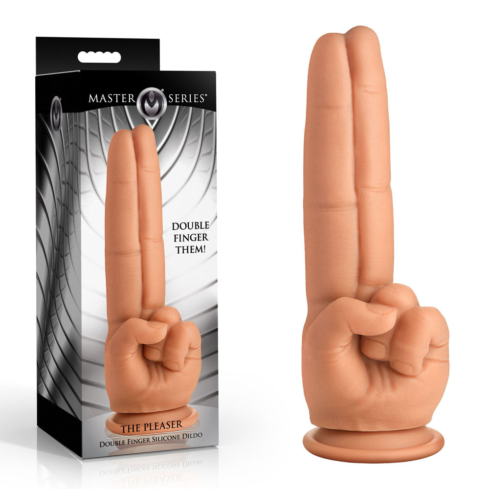 Master Series The Pleaser -  23.6 cm Double Finger Dildo - Just for you desires
