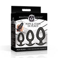 Master Series Pop Plugs -  Anal Plug Trainer Set - Set of 3 Sizes - Just for you desires