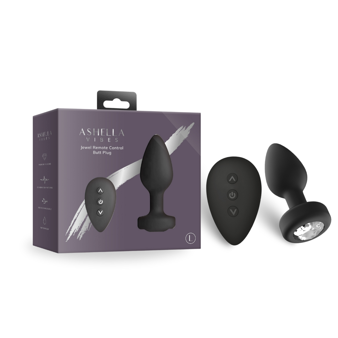 Ashella Vibes Jewel Remote Control Butt Plug Large - Just for you desires