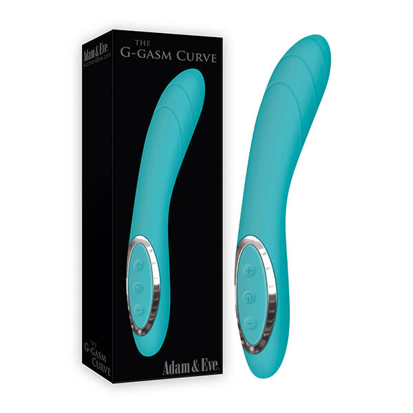 Adam & Eve The G-Gasm Curve - Aqua 21 cm (8.25'') USB Rechargeable Vibrator - Just for you desires