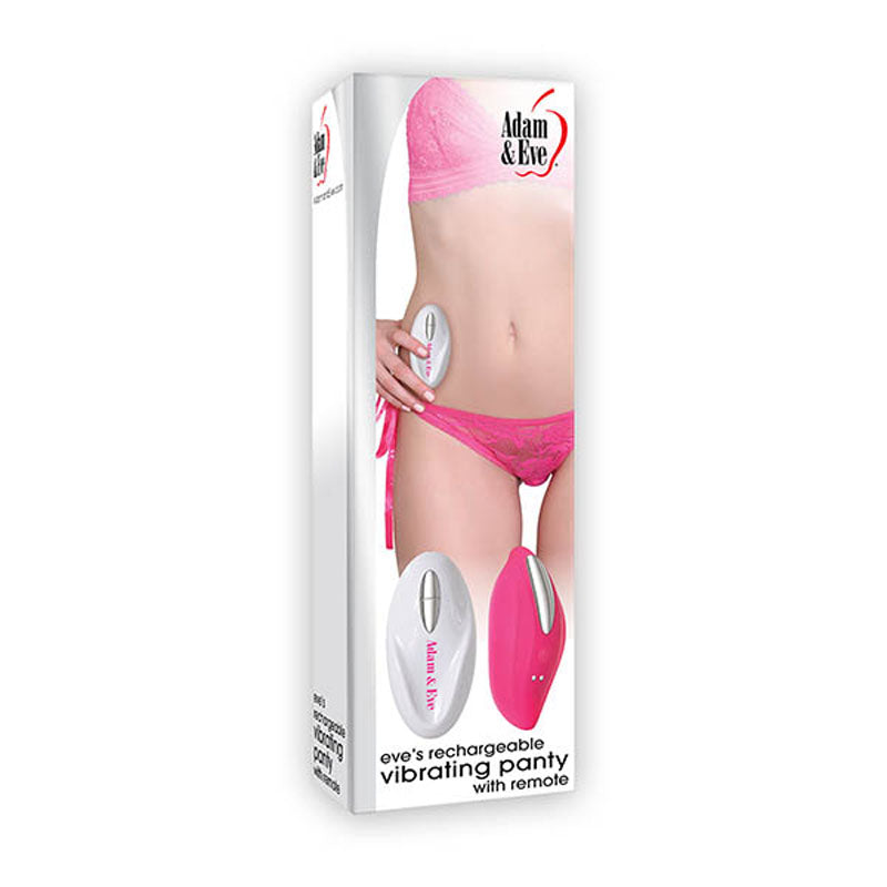 Adam & Eve Eve's Rechargeable Vibrating Panty With Remote - Pink Vibrating Panty with Remote Control - Just for you desires