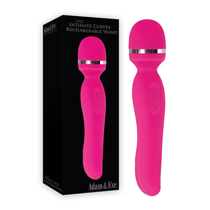 Adam & Eve Intimate Curves Rechargeable Wand - Pink 19.7 cm (7.75'') USB Rechargeable Massage Wand - Just for you desires