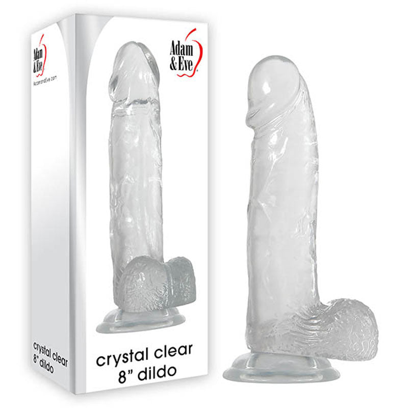 Adam & Eve Crystal Clear 8'' Dildo - Clear 20.3 cm (8'') Dong