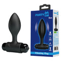 Party Up KEN Vibrating Butt Plug - Black 8.6 cm Vibrating Butt Plug - Just for you desires