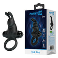 Party Up LARRY Vibrating Cock Ring - Black Vibrating Cock Ring - Just for you desires
