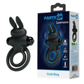 Party Up LAWRENCE Vibrating Cock Ring - Black Vibrating Cock & Balls Ring - Just for you desires