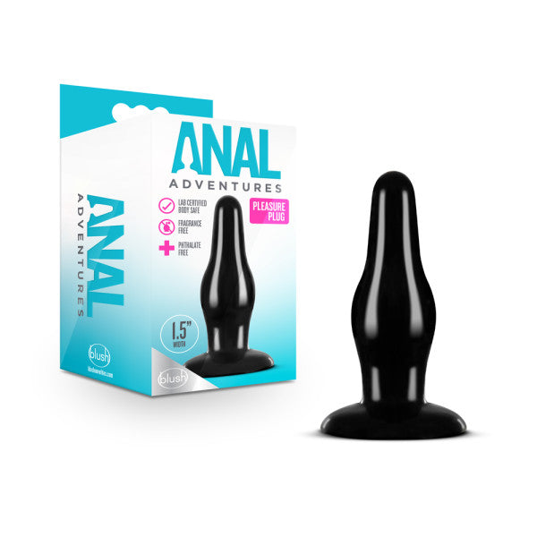 Anal Adventures Pleasure Plug - Black 10.8 cm (4.25'') Butt Plug - Just for you desires