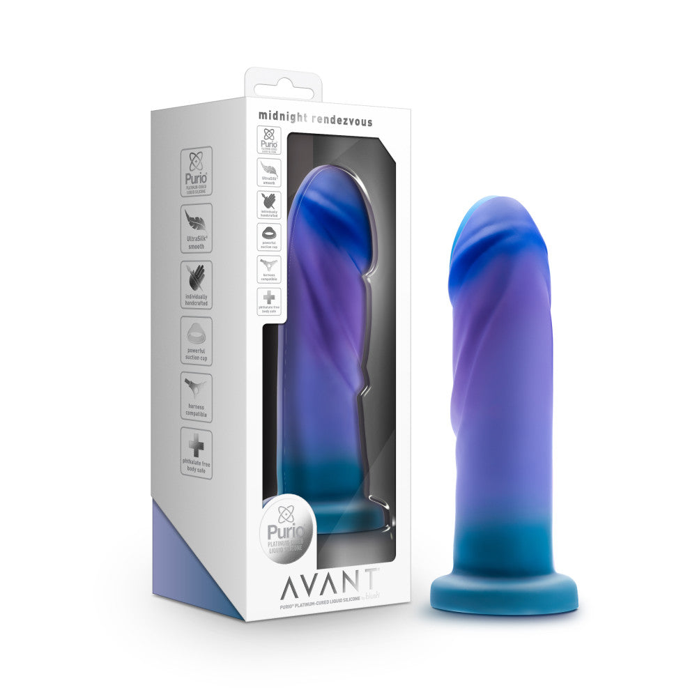 Avant - Midnight Rendezvous - Ocean Blue 19 cm Dildo - Just for you desires