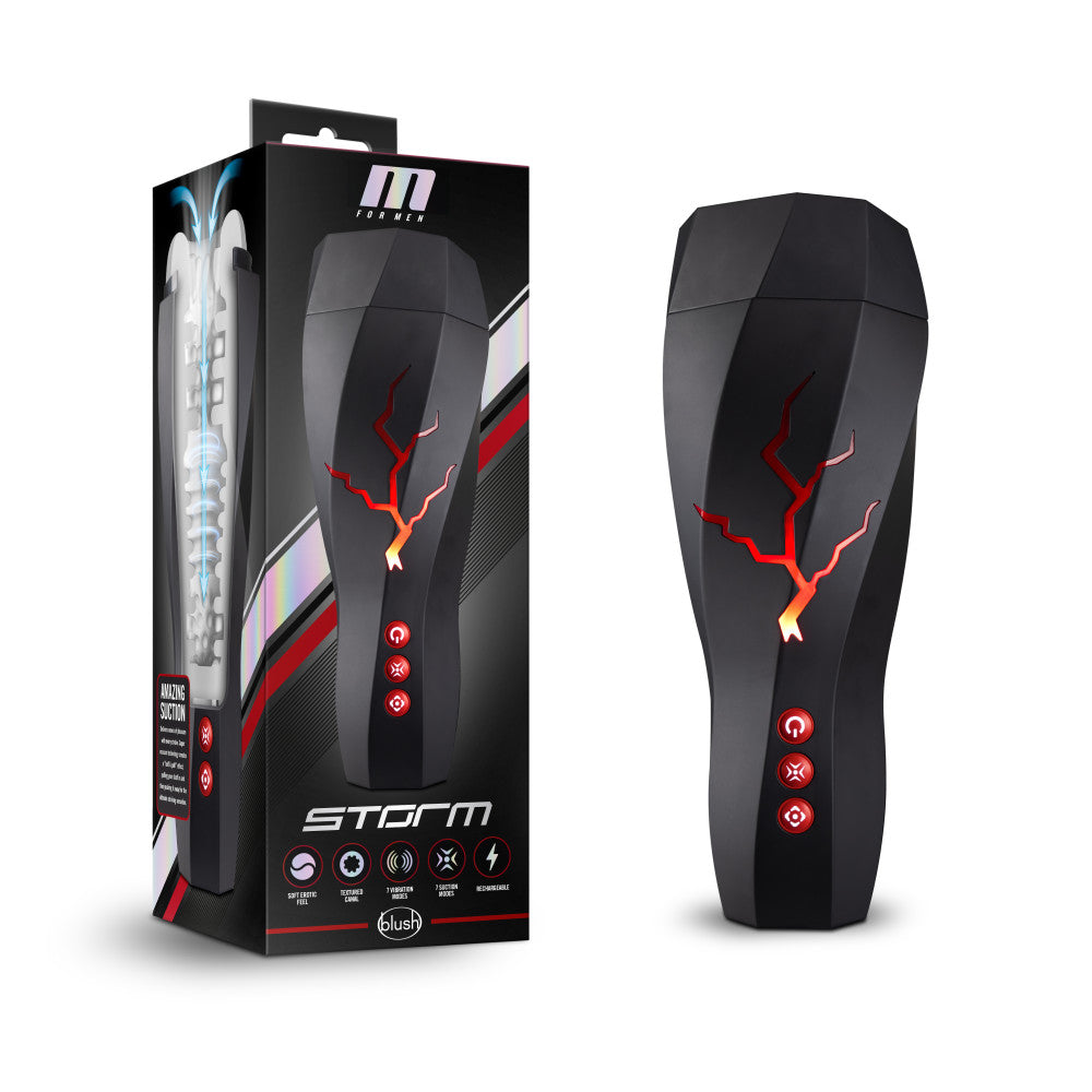 M For Men - Storm - USB Rechargeable Milking & Vibrating Auto Stroker - Just for you desires