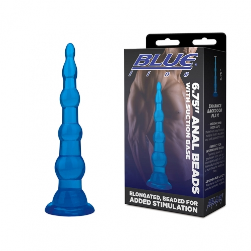 6.75"" Anal Beads With Suction Base - Just for you desires