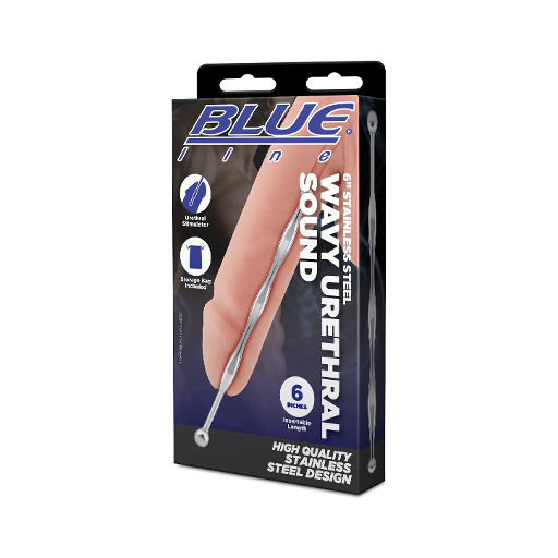 Blue Line 6"" Stainless Steel Wavy Urethral Sound - Just for you desires