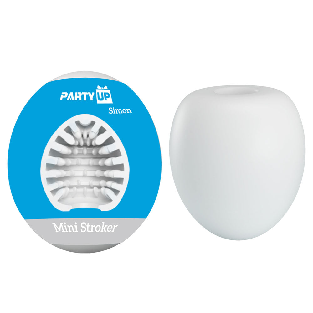 Party Up SIMON Mini Stroker - White Mini Stroker - Just for you desires