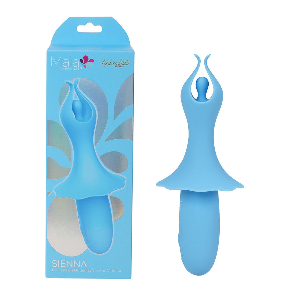 Maia SIENNA - Blue - Blue 15.2 cm USB Rechargeable Fluttering Bullet - Just for you desires