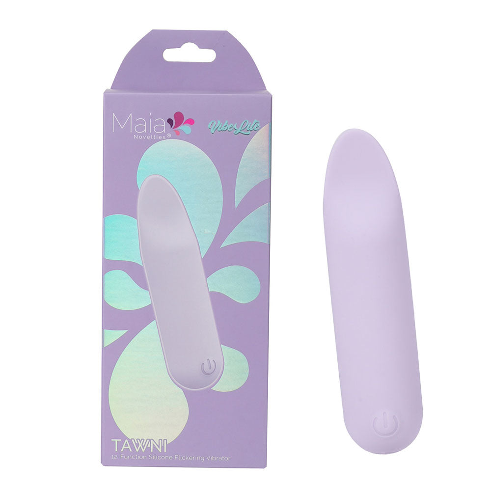 Maia TAWNI - Lavender - Lavender 9 cm USB Rechargeable Bullet with Flickering Tip - Just for you desires