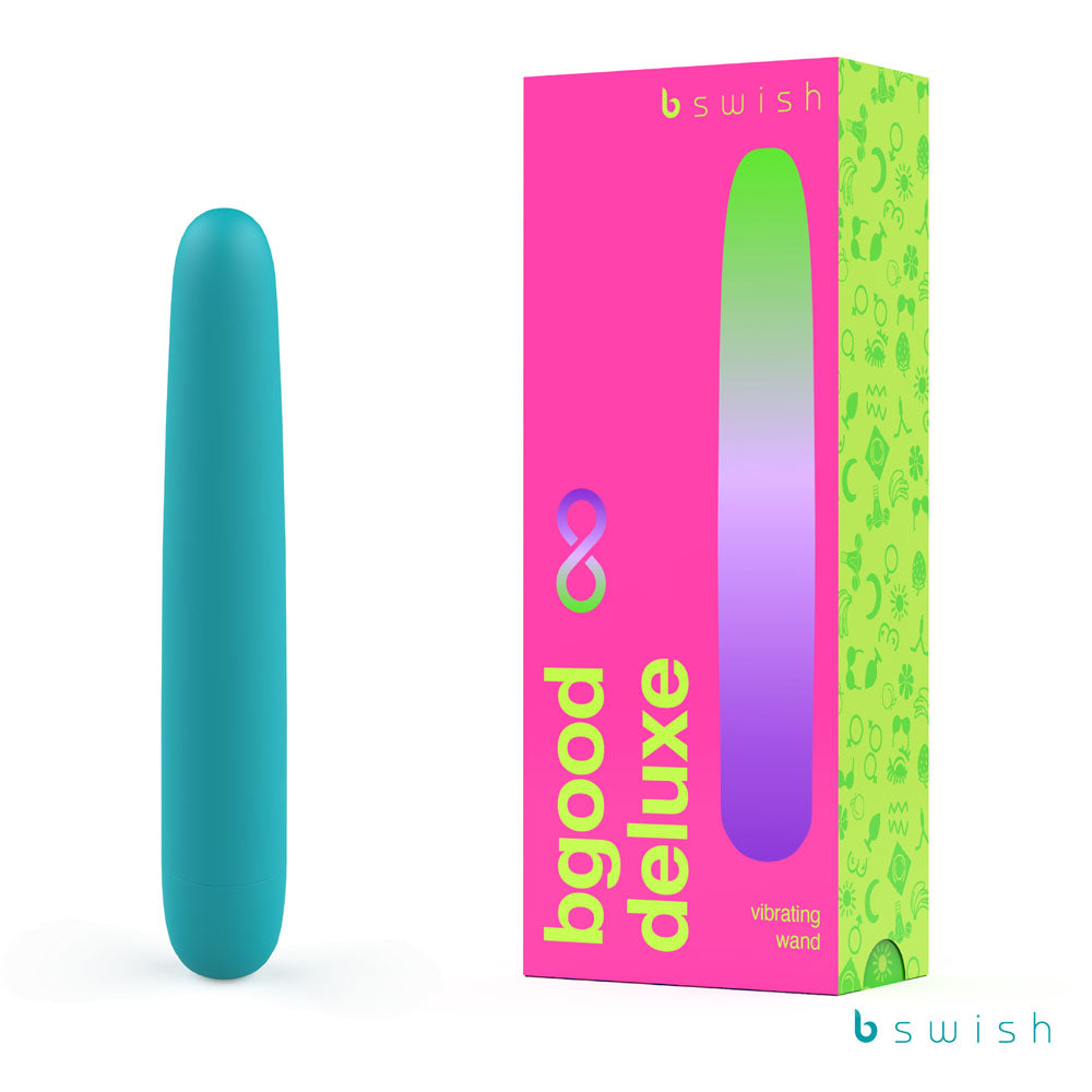 Bgood Infinite Deluxe - Sea Foam - Sea Foam Teal 18 cm USB Rechargeable Vibrator - Just for you desires
