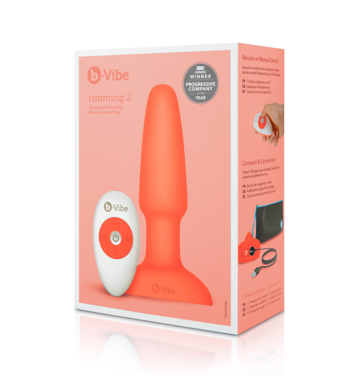 B Vibe Rimming Plug 2 Orange - Just for you desires