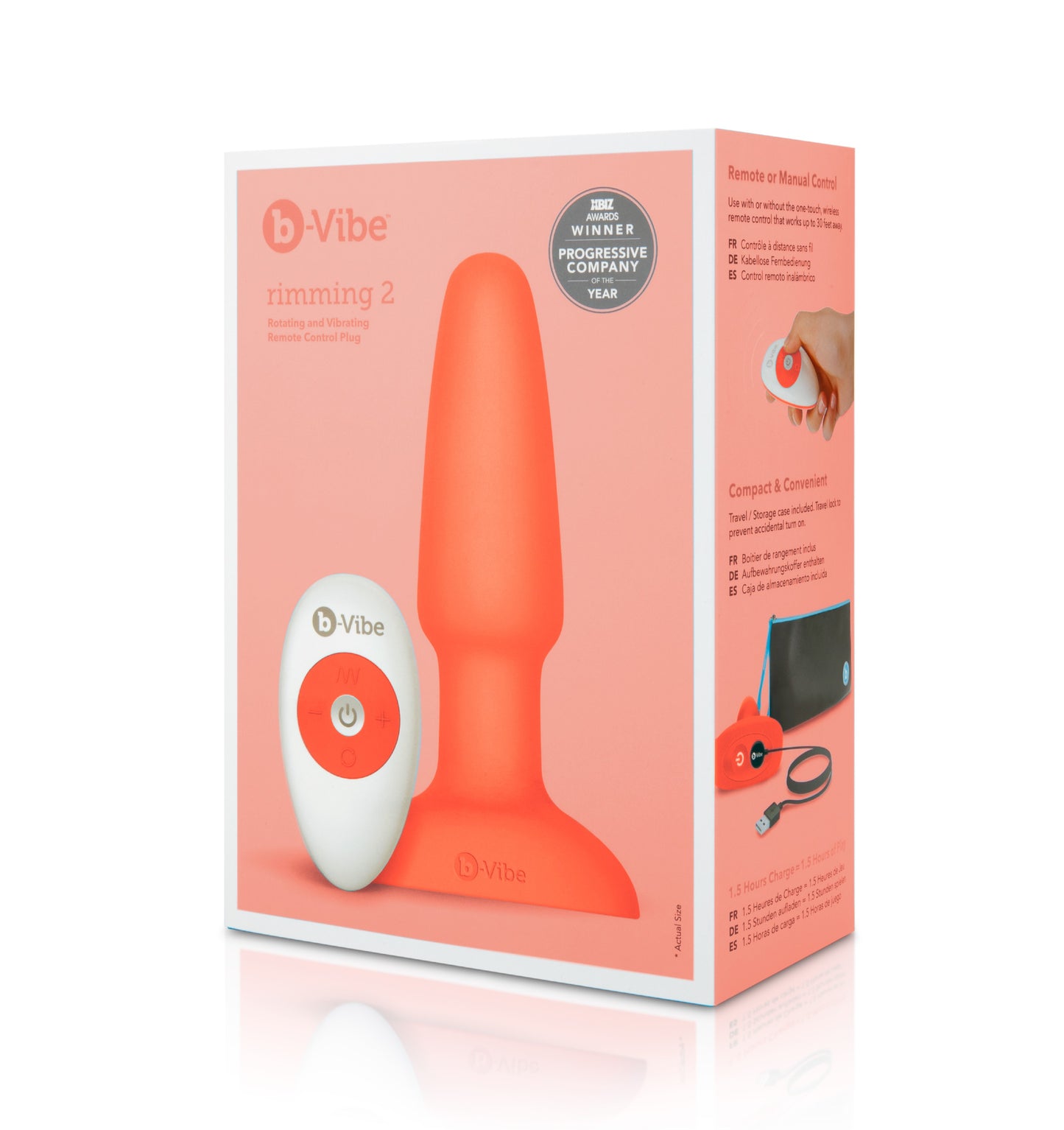 B Vibe Rimming Plug 2 Orange