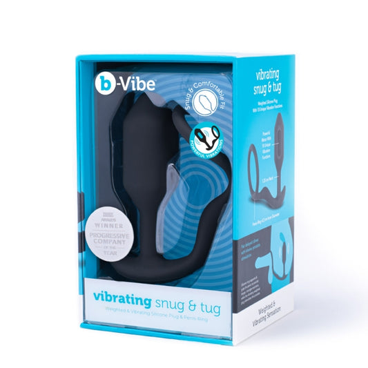 B Vibe Vibrating Snug & Tug M Black