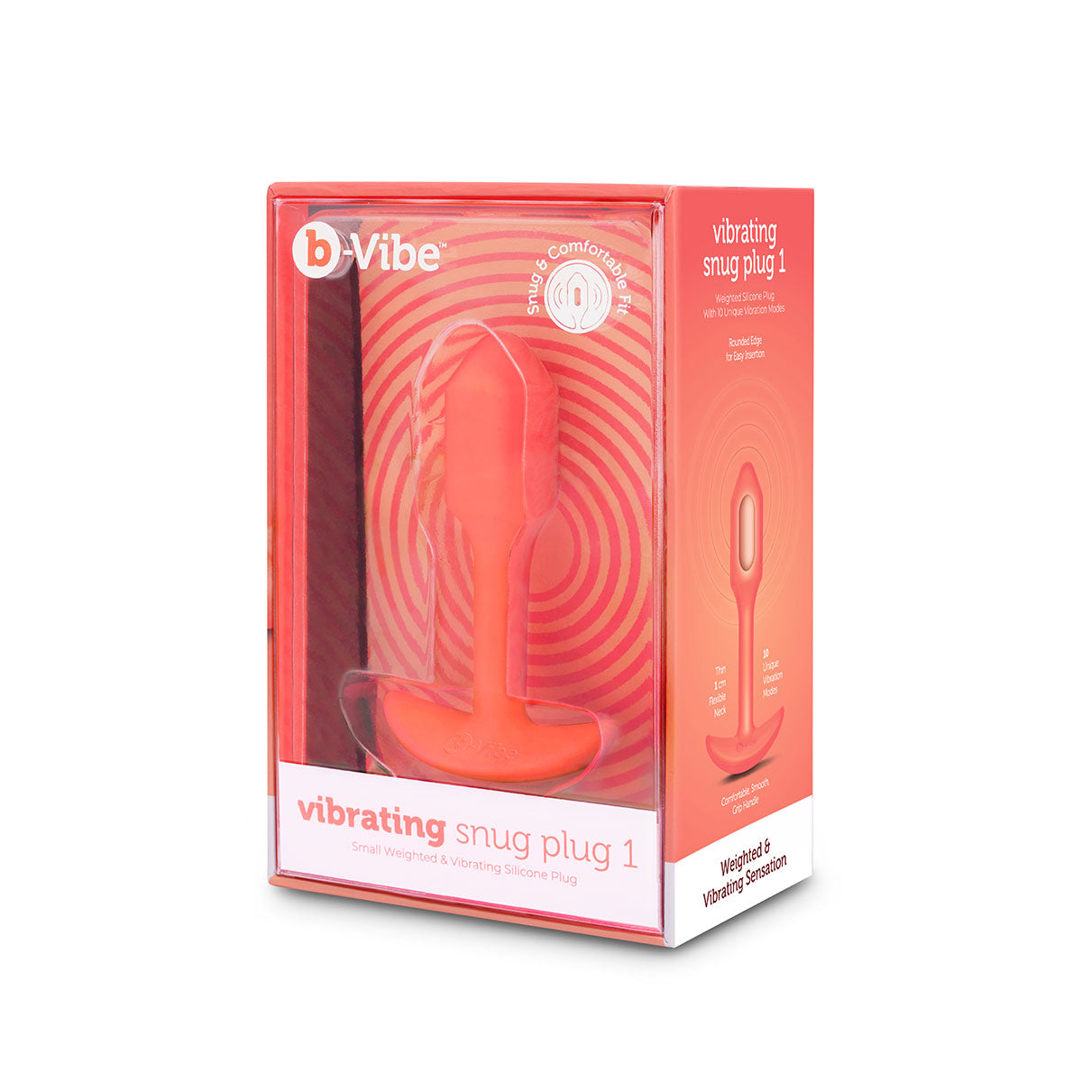 B Vibe Vibrating Snug Plug 1 Orange