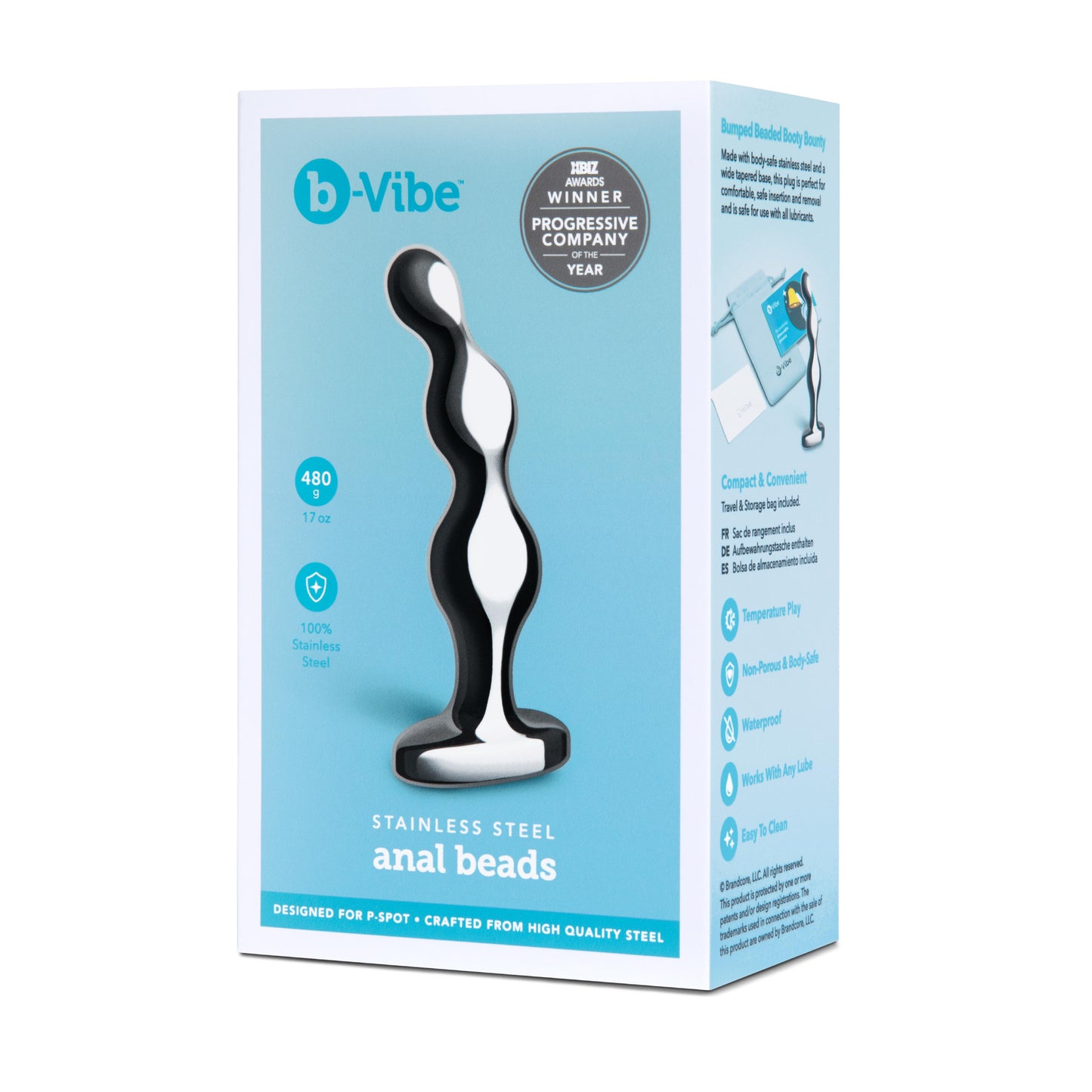 B Vibe Stainless Steel Anal Beads