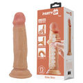 Party Up TOM Slide Skin Dong - Flesh 18.4 cm Flexible Dildo - Just for you desires