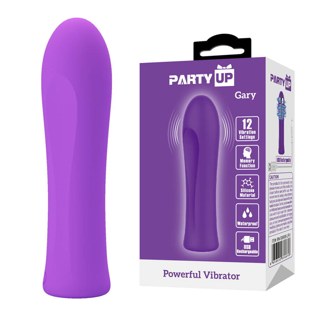 Party Up GARY Bullet - Purple - Purple 10.2 cm USB Rechargeable Bullet - Just for you desires