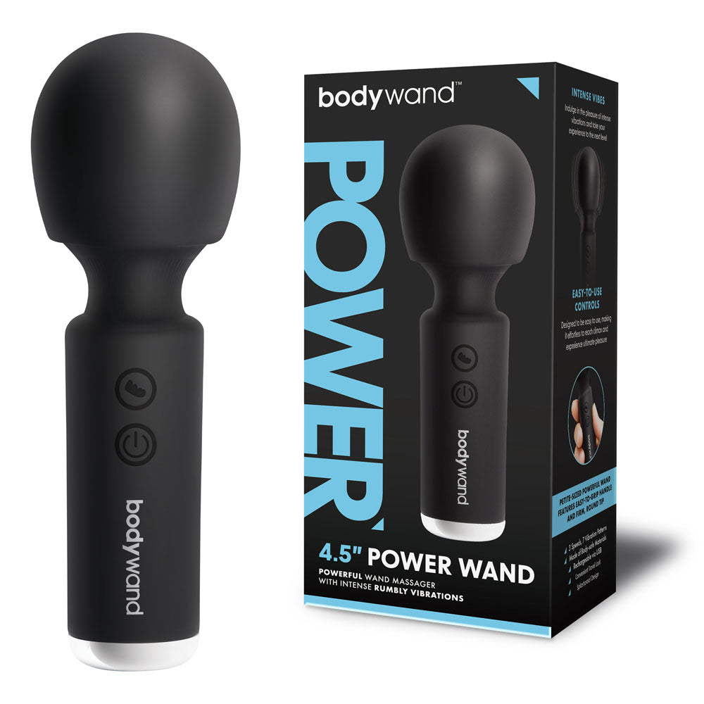 Bodywand 4.5'' Power Wand - Black 11.4 cm USB Rechargeable Massager Wand - Just for you desires