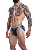 Cut For Men Desire Jockstrap Blue Leatherette L - Just for you desires