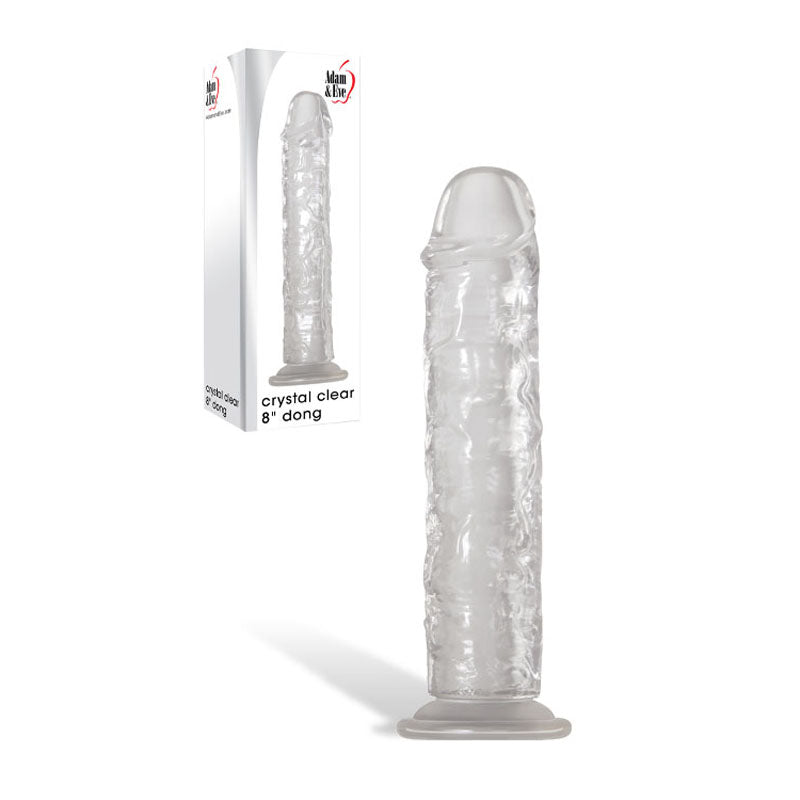 Adam & Eve Crystal Clear 8'' Dong - Clear 20.3 cm Dong - Just for you desires