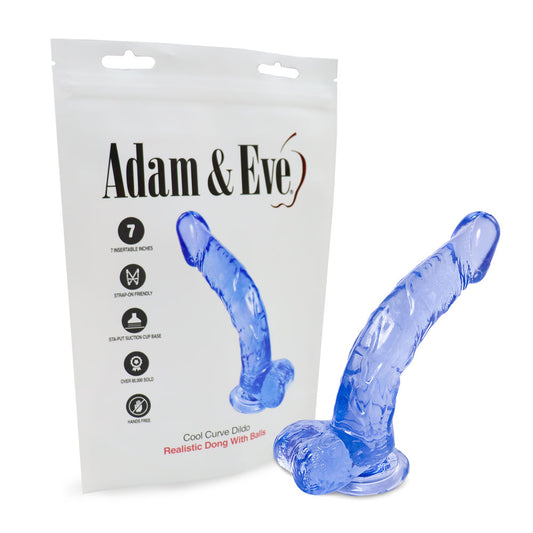 Adam & Eve Cool Curve Jelly Dong - Clear 21.6 cm Dong