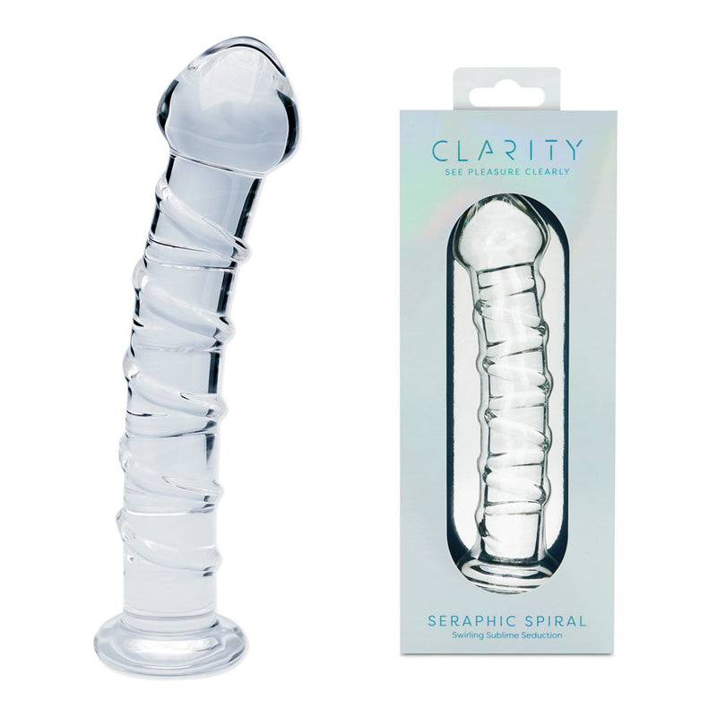 Clarity - Seraphic Spiral -  16 cm Glass Dildo - Just for you desires