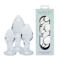 Clarity - Utopian Trinity -  Glass Butt Plugs - Set of 3 Sizes - Just for you desires