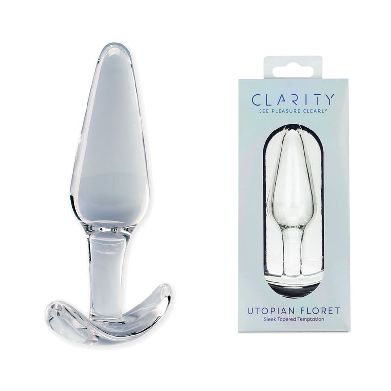 Clarity - Utopian Floret -  11 cm Glass Butt Plug - Just for you desires