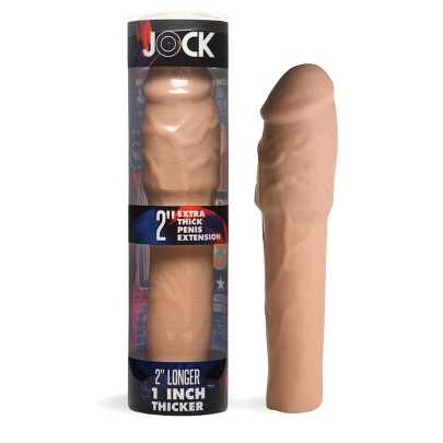 Jock Extra Thick 2"" Penis Extension Sleeve Light