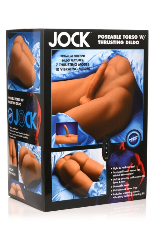 Jock Poseable Torso W/ Thrusting Dildo Medium - Just for you desires