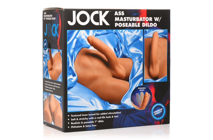 Jock Ass Masturbator W/ Poseable Dildo Medium - Just for you desires