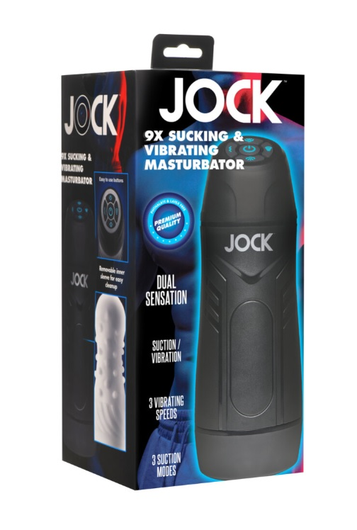 Jock 9 X Sucking & Vibrating Masturbator White - Just for you desires