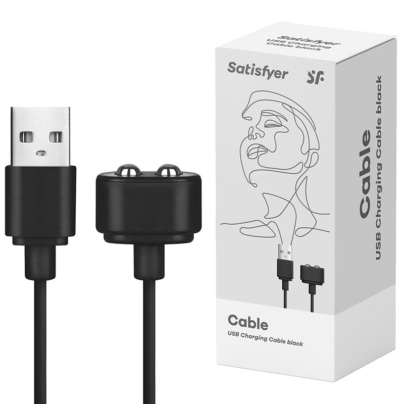 Satisfyer Magnetic Usb Charging Cable Black - Just for you desires