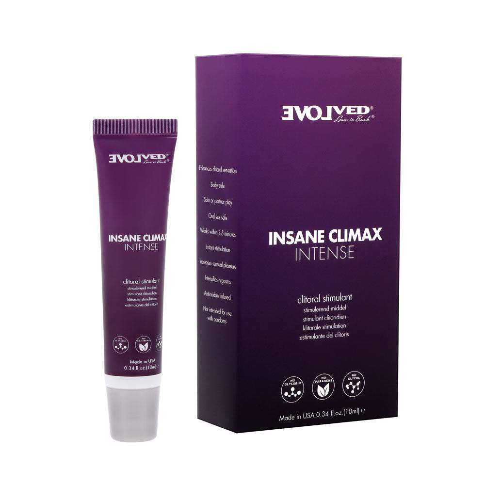 Evolved INSANE CLIMAX - INTENSE - Clitoral Stimulation Gel - 10 ml Tube - Just for you desires