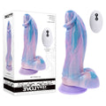 Evolved MYTHICAL - Multicoloured 22.6 cm USB Rechargeable Vibrating Fantasy Dildo with Remote - Just for you desires